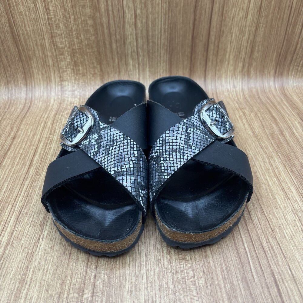 Birkenstock Siena Big Buckle Python Print Black B… - image 2